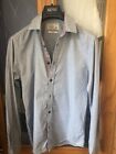 Jack Jones Premium S Shirt Blue Check Oxford Casual 100% Cotton Dave Fitted