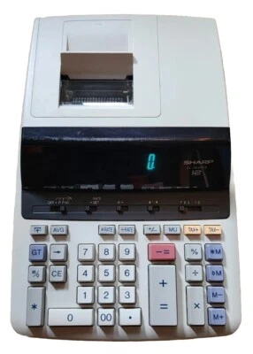 Vtg Sharp EL-2630PII 12 Digit 2 Color Calculator Adding Machine Works Great  - Image 1 of 4