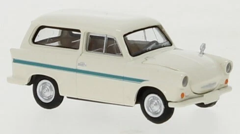 BREKINA 27560 Scala HO Trabant P 50 Kombi colore bianco/azzurro Dekor anno 1960 - Immagine 1 di 1
