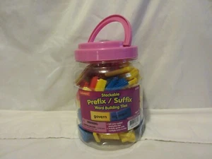 Lakeshore Stackable Prefix/Suffix Word Building Tiles - GG546 - Picture 1 of 1