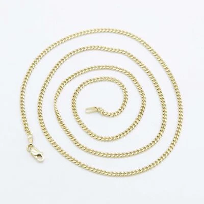 2mm Miami Cuban Link Chain Necklace Real 14K Yellow Gold All Sizes - Image 1 of 4