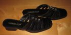Coldwater Creek Wms Black Leather Mules / Slides 6