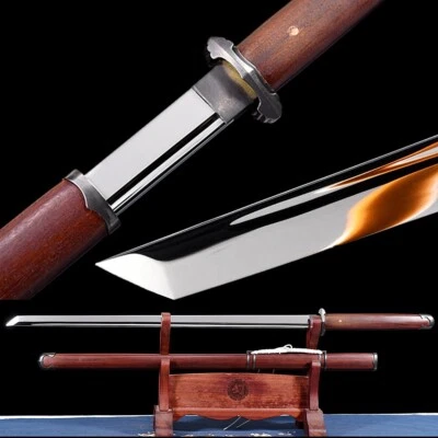 Chinese Tang Dynasty Dao唐刀 S7 Steel Mirror Blade Brass Tsuba Sword KIRIHA ZUKURI - Image 1 of 4