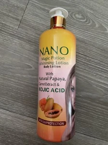 Nano magic potion lozione corpo sbiancante 500ml con papaia, carota e acido cogico - Foto 1 di 4