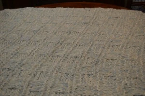 Baby Blanket Throw Hand Knitted Mohair absolutely gorgeous very soft - Picture 1 of 12