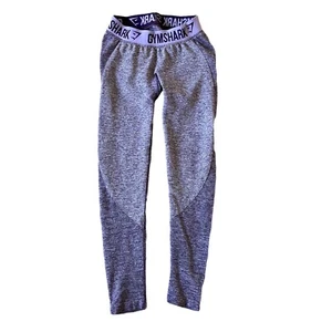 Gymshark Dry Heathered Purple Tight Leggings Size Small - Picture 1 of 6