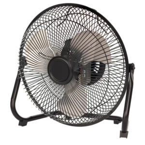 9-Inch High Velocity Floor Fan - Wall Mountable - Black - Picture 1 of 6