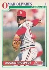 #748 Omar Olivares - St. Louis Cardinals - 1991 Score Baseball