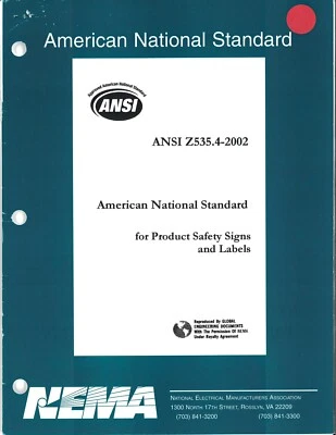 ANSI Z535.4-2002 - Product Safety Signs and Labels - Image 1 of 3