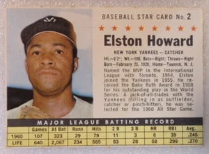 Collectible 1961 Post Elston Howard Baseball Trading Card (#2, Perforated) - Picture 1 of 2