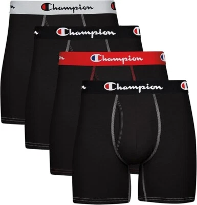 Champion Men's Sport Sweat Performance Boxer Briefs Underwear 2 or 4 Boxers - Image 1 of 4