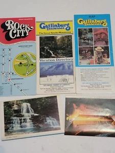 Postales folletos de viaje vintage de Tennessee de Rock City Smokey Mountains - Imagen 1 de 2