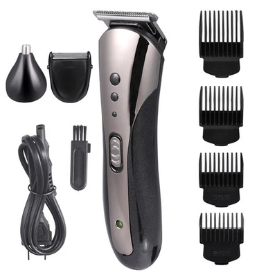 Afeitadora de barba eléctrica para hombre recortadora afeitadora recargable máquina de afeitar de cabello USB Foto 1 de 4