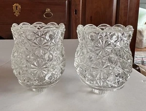 2 EAPG Gänseblümchenmuster PEG Votivbecher Kerzenhalter L.E. Smith Homco Partylite - Bild 1 von 3