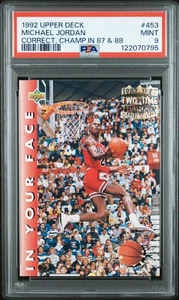 1993 Upper Deck Correct Championship in 87 & 88 #453 Michael Jordan PSA 9 5698 - Bild 1 von 2