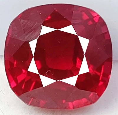 Brilliant 9.75 Ct Natural Red Ruby Cushion Cut IGL Certified Loose Gemstone 5AOS - Image 1 of 4