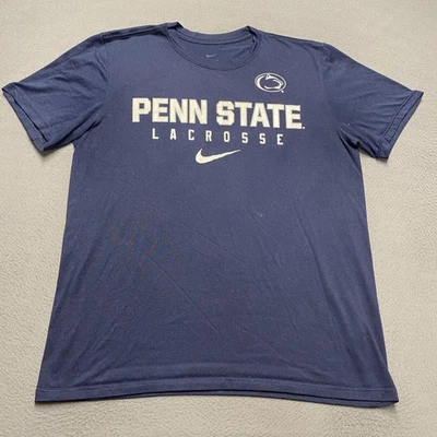 Penn State Nittany Lions Shirt Mens Large Navy NCAA Lacrosse Nike Dri-Fit Tee - Image 1 of 4