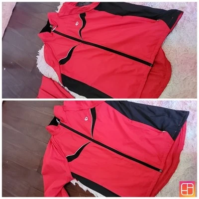 Chaqueta de ciclismo Pearl Izumi roja negra cremallera completa barrera chaleco de malla convertible  Foto 1 de 4