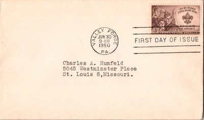 Vintage FDC USPS Scott #995 Boy Scouts Of America BSA c1950 - Image 1 of 3