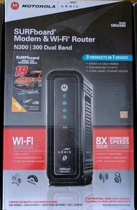 MOTOROLA SBG6580 WIRELESS MODEM FOR Comcast, Xfinity, TWC, COX - Picture 1 of 9
