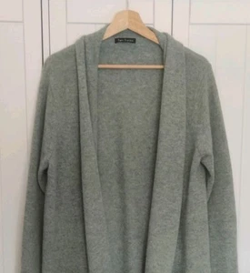 Damen Two Danes große offene Strickjacke grün Lammwolle - Bild 1 von 13