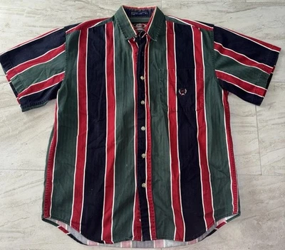 Vintage Striped Button Down Shirt Men's Size Medium Colorblock Retro Colosseum - Image 1 of 4