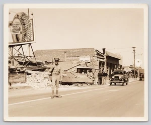 Vintage Photograph California 1933 Long Beach Earthquake Ruined Building - Picture 1 of 2