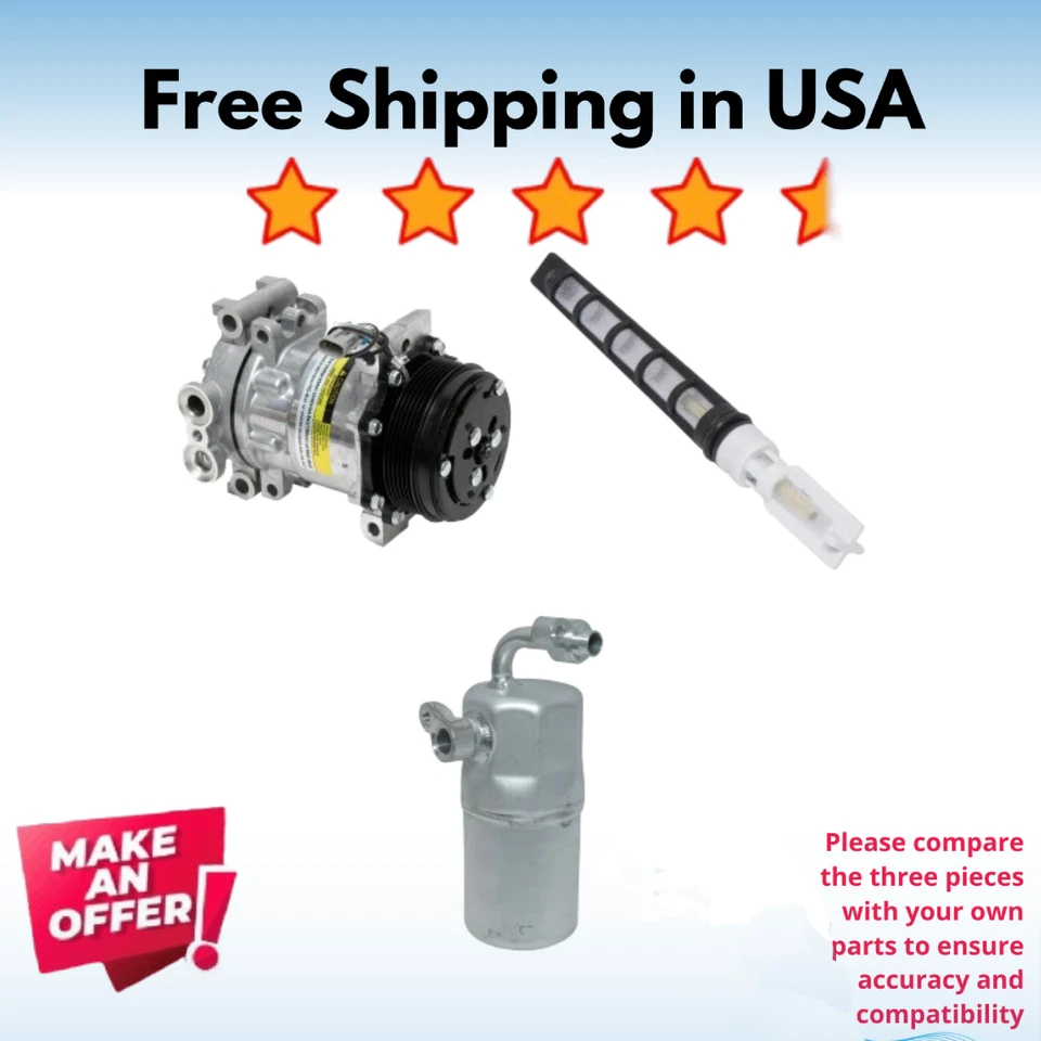 Kit Compressor A/C Fit GMC Sierra 1500 1999-01, Chevrolet Silverado 1500 1999-01 - Image 1 of 1
