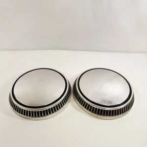 1971 1972 1973 Ford Pinto Fairmount Mustang Mercury Dog Dish Hubcaps Pair Vtg - Picture 1 of 13