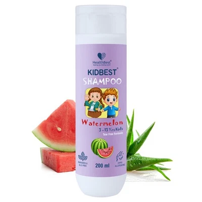 Champú sin lágrimas HealthBest Kids 200 ml - Sin sandía, sulfatos y parabenos Foto 1 de 4