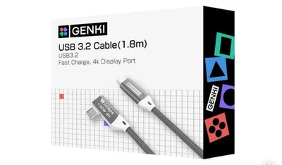 GENKI USB C 3.2 Cable 1.8m New - Image 1 of 3
