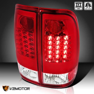 Red Fits 1997-2003 Ford F150 97-07 F250 LED Tail Lights Brake Lamps Left+Right - Image 1 of 4
