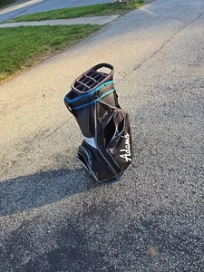 Adams 2014 Idea Cart Bag Nero Blu 14 Vie Divide Borsa da Golf Cinghia Singola - Foto 1 di 7