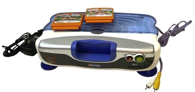 V TECH V.SMILE V-MOTION Learning System Console Plus 2 Games Charger & Cables - Image 1 of 4