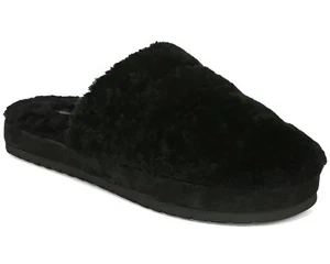 Zapatillas para mujer Vince Loni negras de piel de oveja nuevas/ob 11M - Imagen 1 de 4