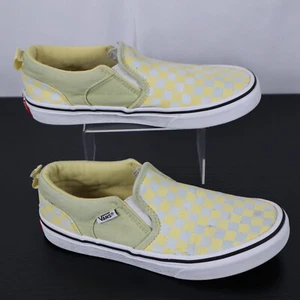 Vans Slip-On Missy Size 4 Yellow Checkerboard Skate Shoes - Picture 1 of 8
