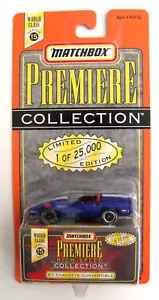 MATCHBOX PREMIERE COLLECTION '87 CORVETTE CONVERTIBLE BLUE HIGH SPEED HTF NIP - Picture 1 of 2