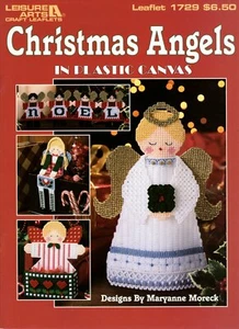 Ángeles de Navidad en Lona de Plástico Noel Caja de Pañuelos Servilletas Anillos Collar Nuevo de Lote Antiguo - Imagen 1 de 4