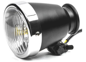 Mini Faro Moto 4.25" con Luces de haz alto bajo Bombilla LED Negro con Cromo - Imagen 1 de 6