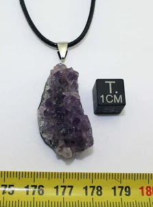 Natural Amethyst Druse Pendant Necklace Brazil (007*) - Picture 1 of 4