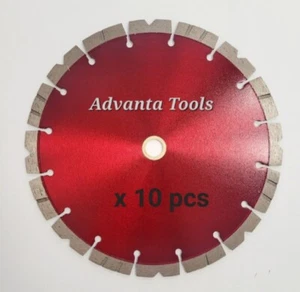 10PK 9” Diamond Saw Blade for Block Brick Concrete Fieldstones Masonry 12mm Rim - Picture 1 of 4