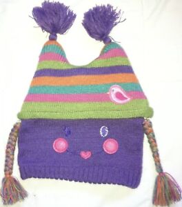 NWOT TCP knit cap girl w/ braids Sz 24M-4T rainbow