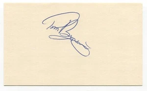 Tom Burgmeier Signed 3x5 Index Card Autographed MLB Baseball 1980 Boston Red Sox - Picture 1 of 2