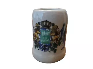 German "Oma Is The Greatest" Miniature Beer Stein 2.25 Inches Tall - Picture 1 of 5