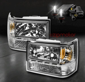 FAROS DE CRISTAL CROMADO LED GRAND CHEROKEE PARA 93-98 + ESQUINA + PARACHOQUES + 6000K OCULTO - Imagen 1 de 4