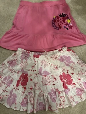 Lote De 2 Faldas Cortas Niñas Talla 14/16 Rosa Floral Desteñido Gloria/Ingear Foto 1 de 4