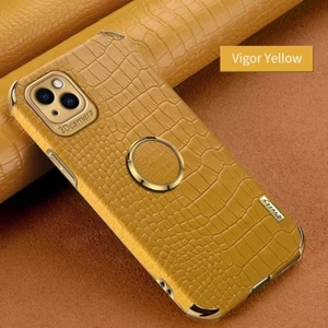 Funda de teléfono de cuero con patrón de cocodrilo de moda para 16 15 14 13 12 11 Pro Max XS X - Imagen 1 de 17
