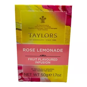 Taylors of Harrogate Rose Limonade Teeaufguss 20 verpackte Teebeutel Exp 07/2025 - Bild 1 von 12
