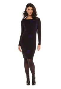 NWT Women's Elie Tahari for KOHLS L/S Chenille Mix Knit Sheath Dress Sz XL - Picture 1 of 12