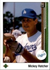 1989 Upper Deck Mickey Hatcher Los Angeles Dodgers #709